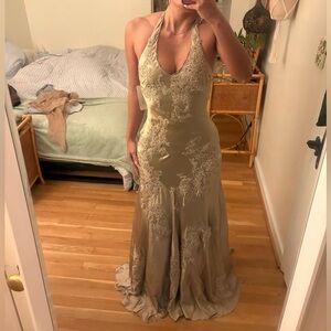 Sue Wong Vintage Cream Lace Dress for 100% Silk SOLD ON DEPOP